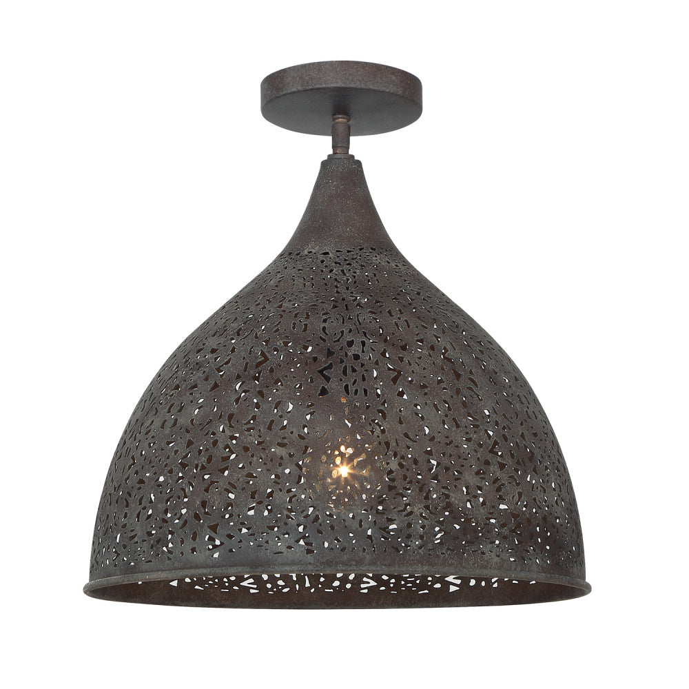 Crystorama Jasmine 1-Light Semi Flush Mount