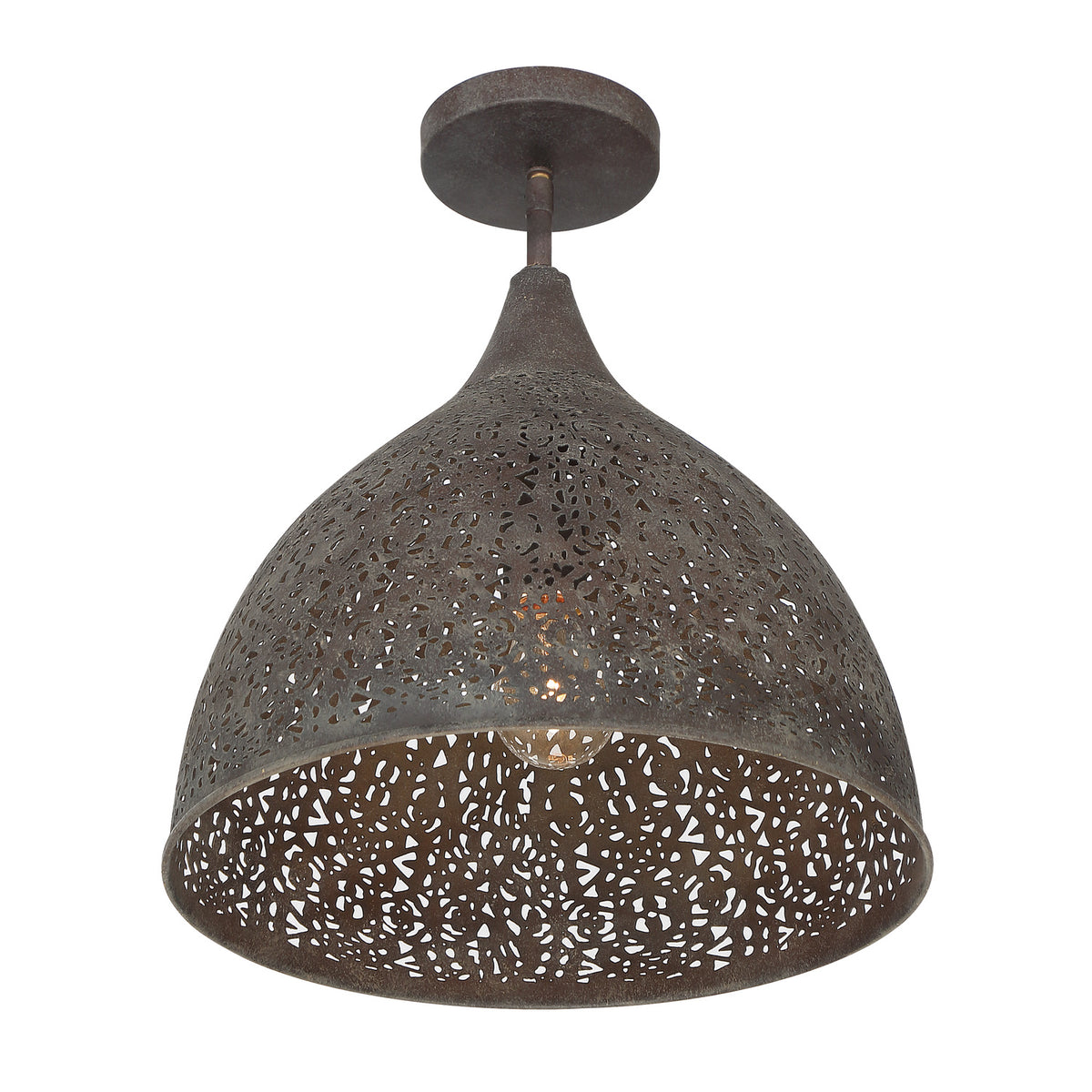 Crystorama Jasmine 1-Light Semi Flush Mount - detail