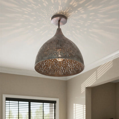 Jasmine 1 Light Forged Bronze Pendant
