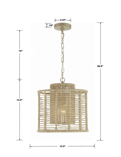 Crystorama Jayna Mini Pendant Matte Black