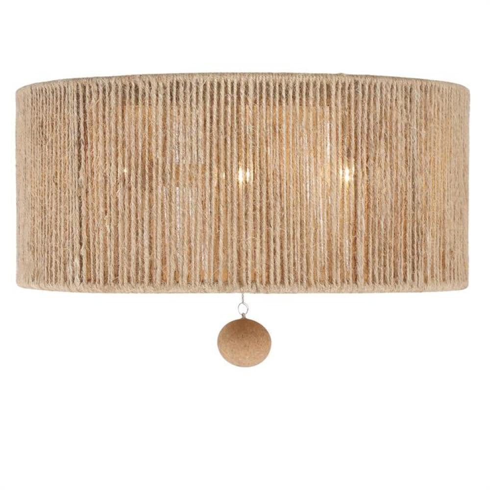 Crystorama Jessa Flush Mount Burnished Silver