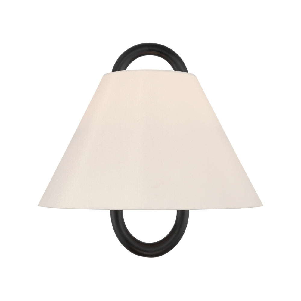 Crystorama Jojo 1-Light Wall Sconce Matte Black