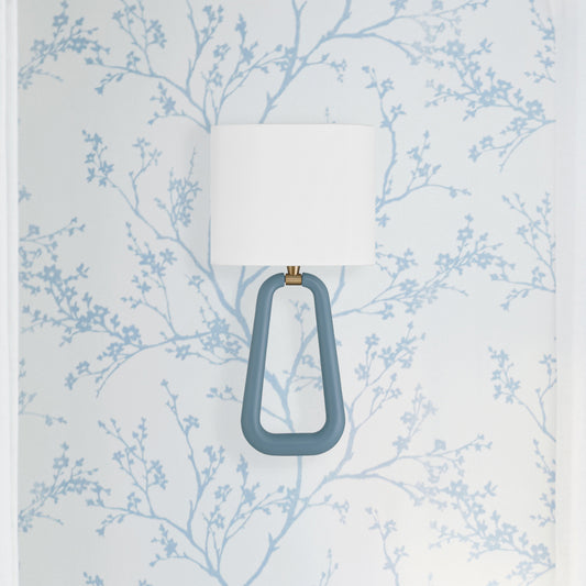 Jori 2 Light Aged Brass + Blue Sconce
