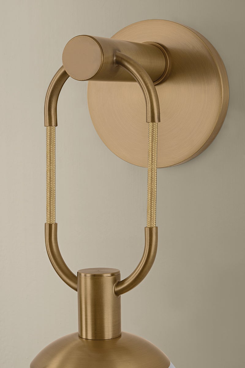 Troy Jove Wall Sconce Patina Brass Detail 2