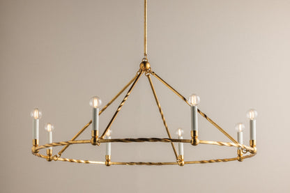 Mitzi Josephine 8-Light Chandelier Vintage Gold Leaf