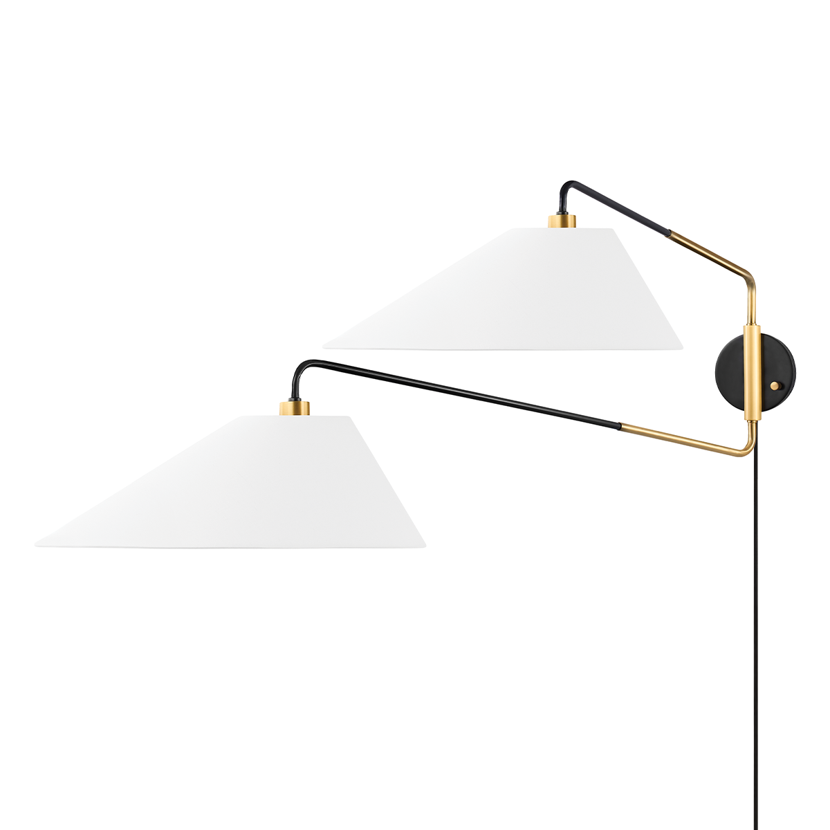 Hudson Valley Duo 2-Light Plug-In Wall Sconce Aged Old Bronze