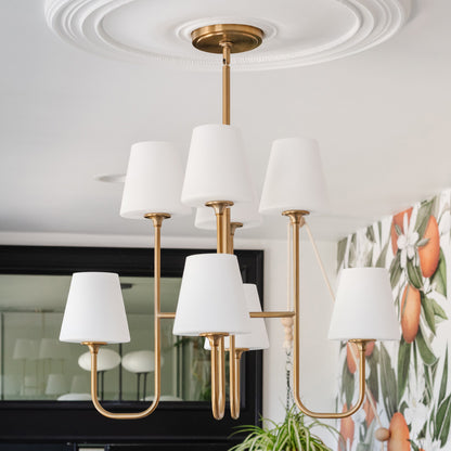 Keenan 8-Light Vibrant Gold Chandelier