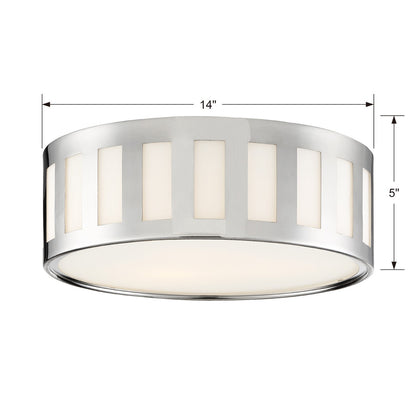 Crystorama Kendal Flush Mount Black Forged