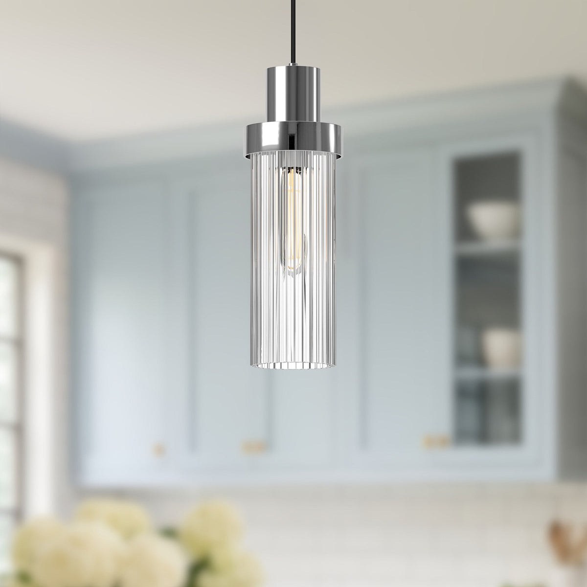 Kent 5" Ribbed 1-Light Pendant