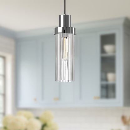 Kent 5" Ribbed 1-Light Pendant