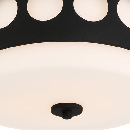 Crystorama Kirby Flush Mount Polished Nickel