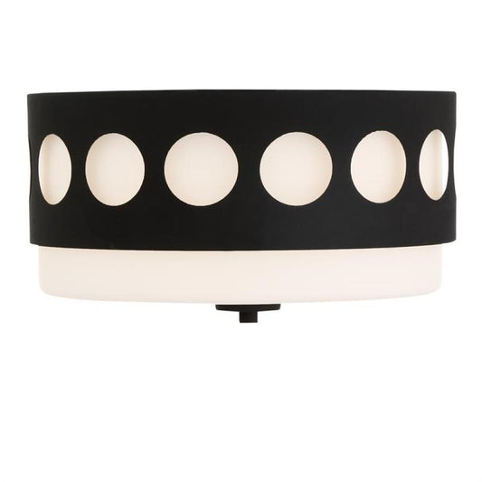 Crystorama Kirby Flush Mount Black Forged