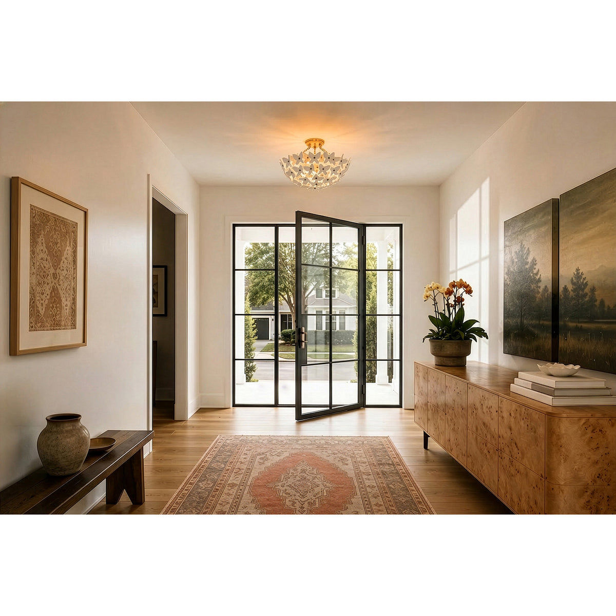 Crystorama Killian 3-Light Semi Flush Mount - lifestyle