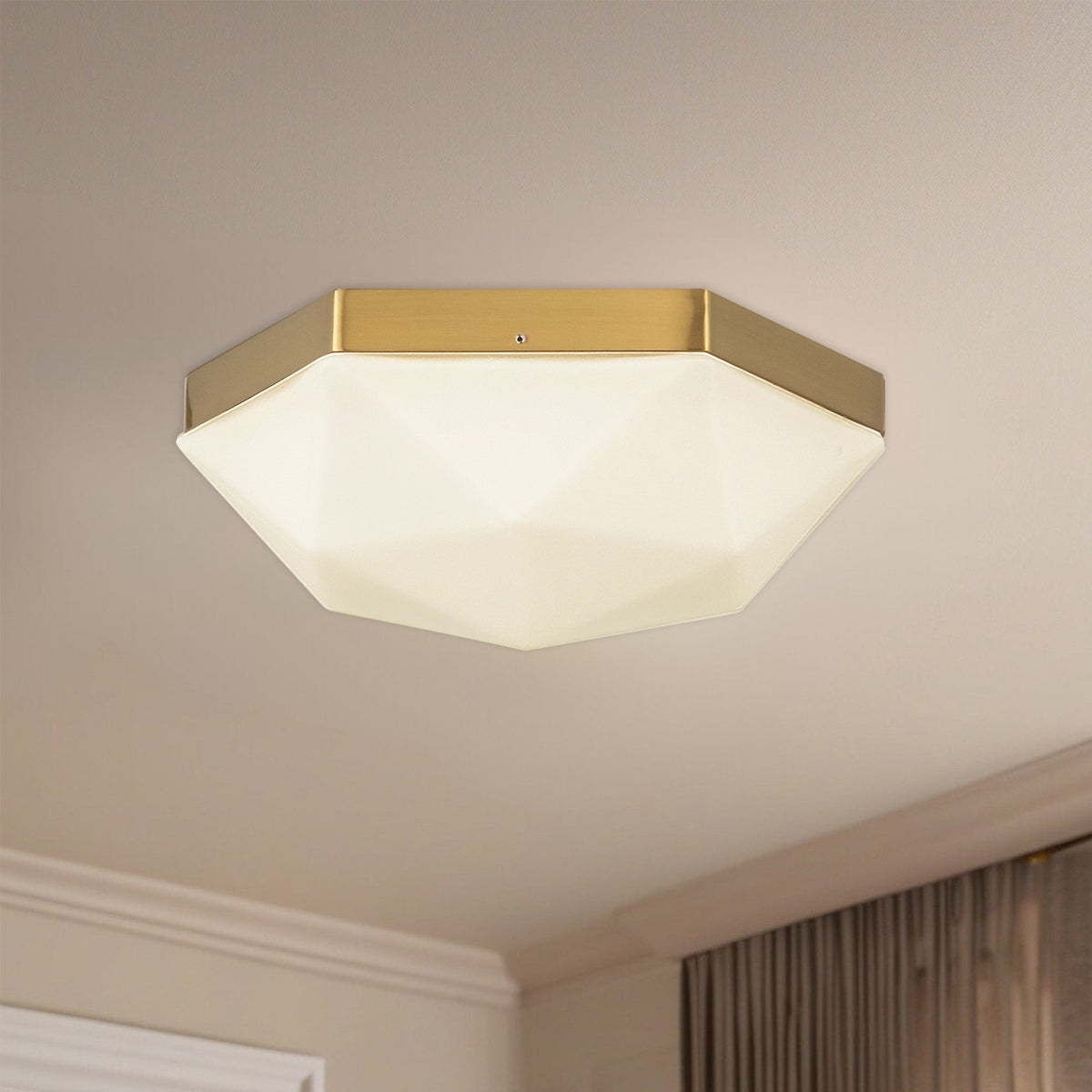 Krysta 12" Opal Glass 2-Light Flush Mount
