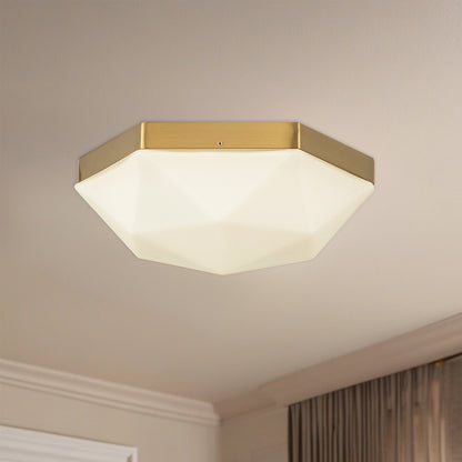 Krysta 12" Opal Glass 2-Light Flush Mount