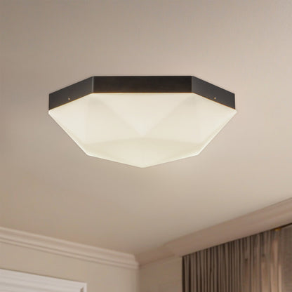 Krysta 12" Opal Glass 2-Light Flush Mount
