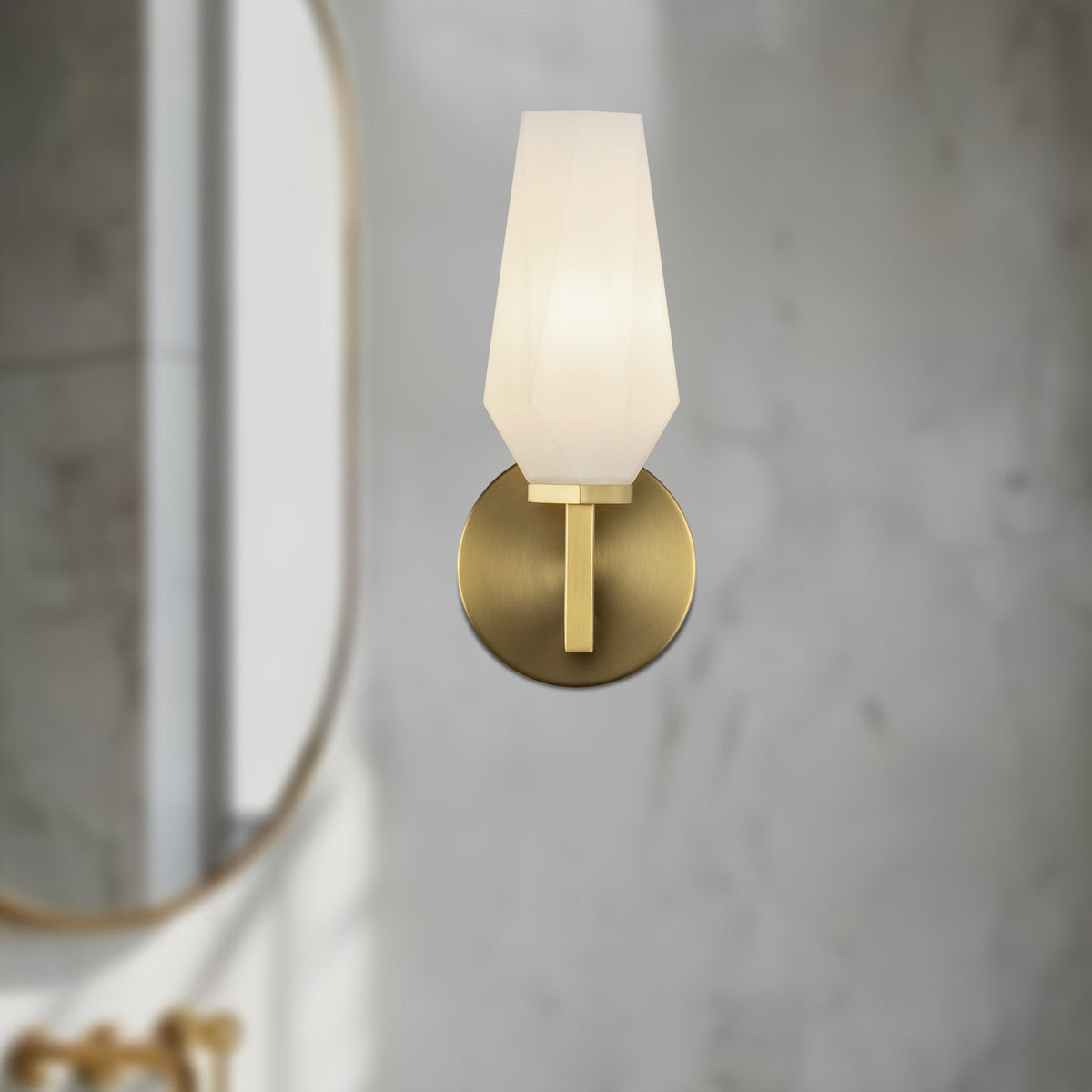 Krysta 10" Opal Glass 1-Light Wall Vanity