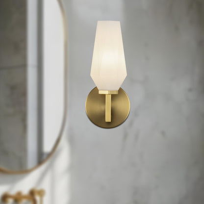 Krysta 10" Opal Glass 1-Light Wall Vanity