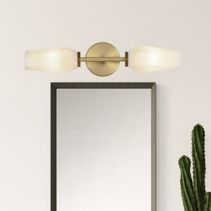 Krysta 20" Opal Glass 2-Light Wall Vanity