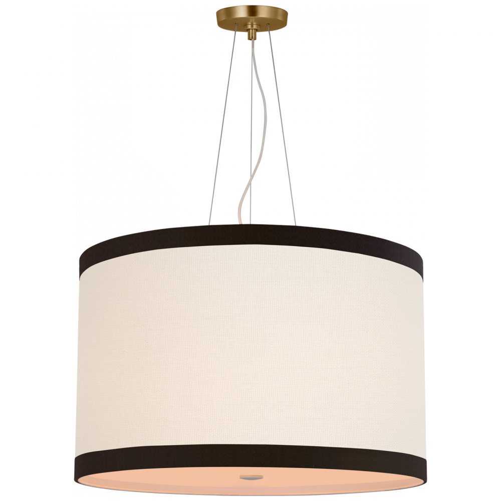 Visual Comfort Signature Walker Drum Shade Pendant Light Cream