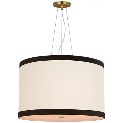 Visual Comfort Signature Walker Drum Shade Pendant Light Cream