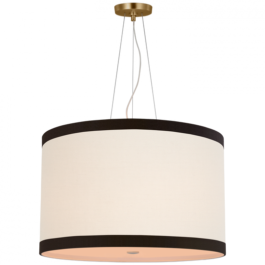 Visual Comfort Signature Walker Drum Shade Pendant Light Cream