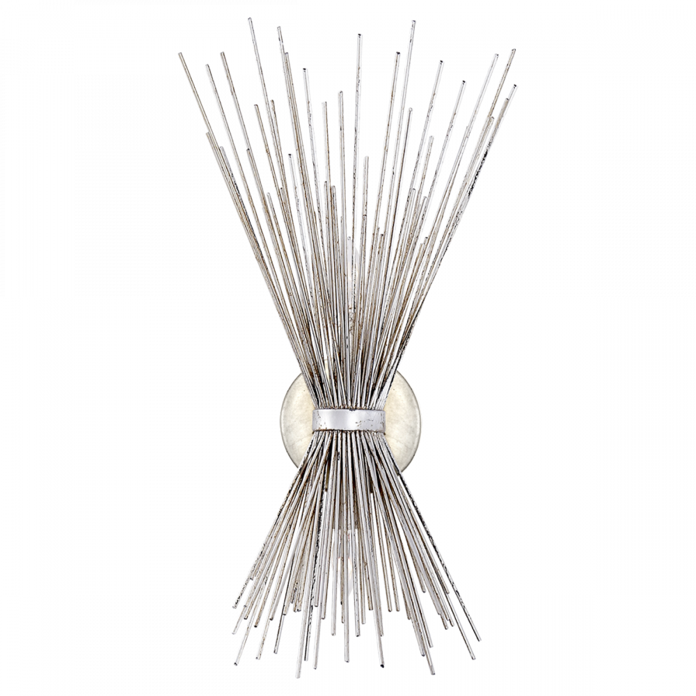 Visual Comfort Signature Strada Wall Sconce Burnished Silver Leaf