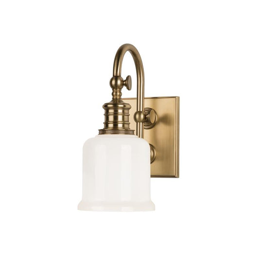 Hudson Valley Keswick Bathroom Wall Sconce Antique Brass