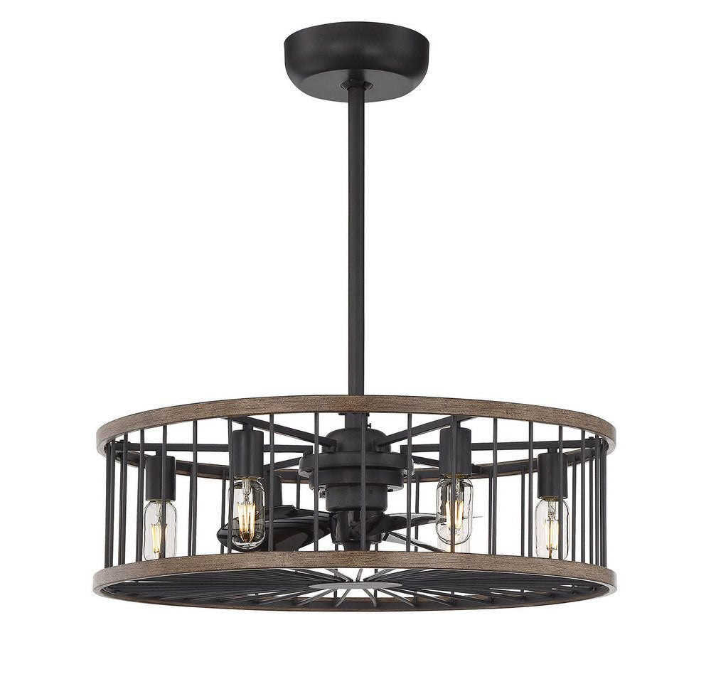 Kona Fandelier, 6-Light, Sapele, 26"W Savoy House (26-9472-FD-133 1MYZ0)