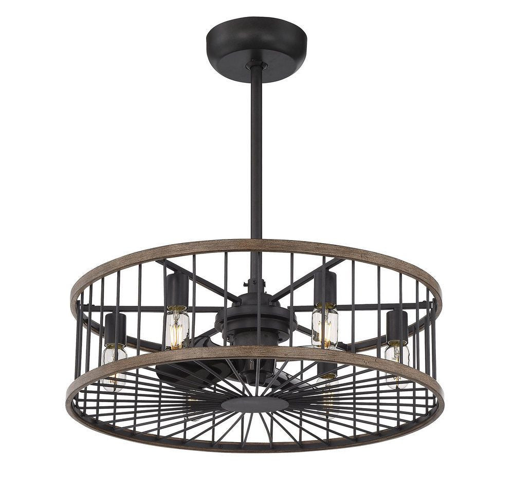 Kona Fandelier, 6-Light, Sapele, 26"W Savoy House (26-9472-FD-133 1MYZ0)