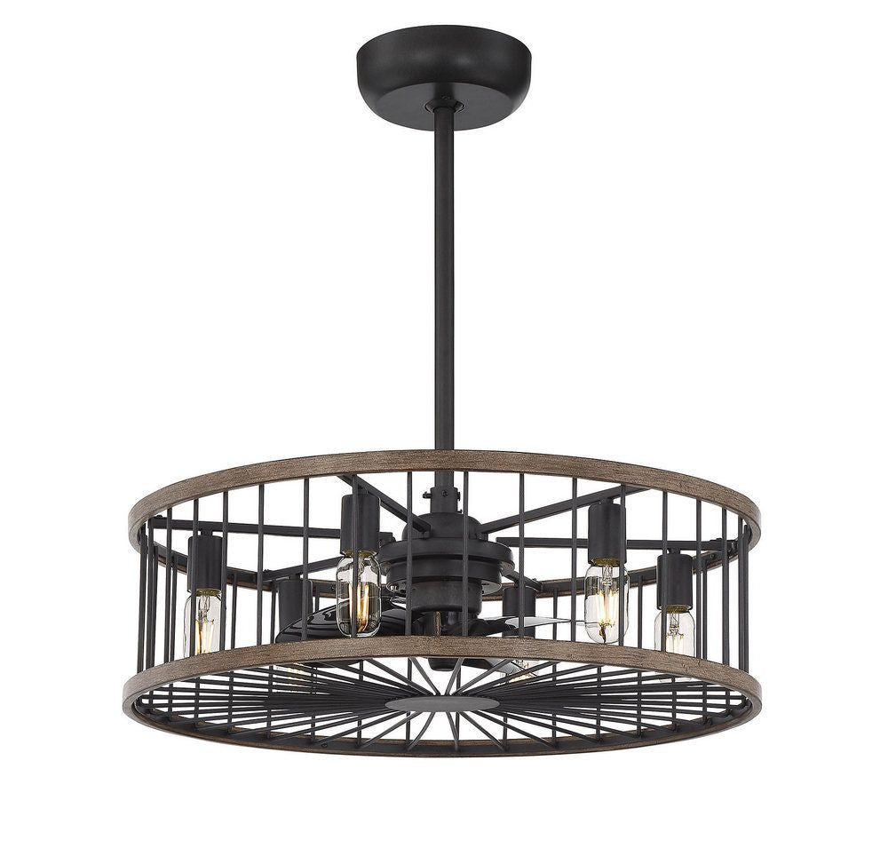 Kona Fandelier, 6-Light, Sapele, 26"W Savoy House (26-9472-FD-133 1MYZ0)