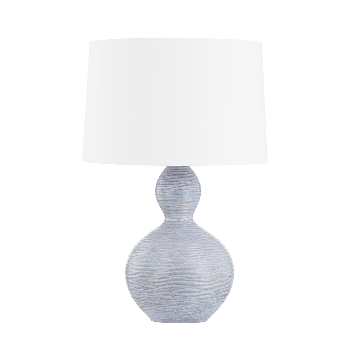 Hudson Valley Cairns Table Lamp in Ceramic Coastal Blue