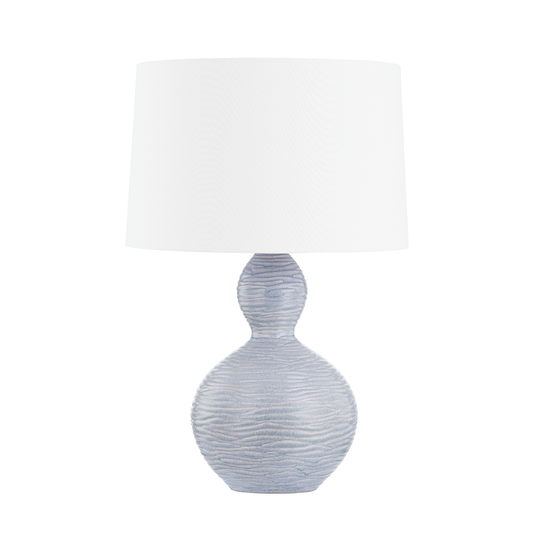 Hudson Valley Cairns Table Lamp in Ceramic Coastal Blue