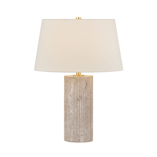 Hudson Valley Highland Mills 16" Table Lamp Aged Brass