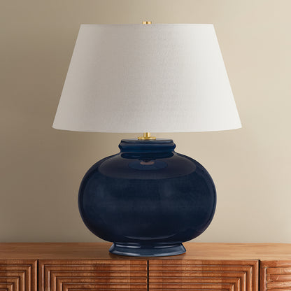 Hudson Valley Moodus Table Lamp Aged Brass detail view 1