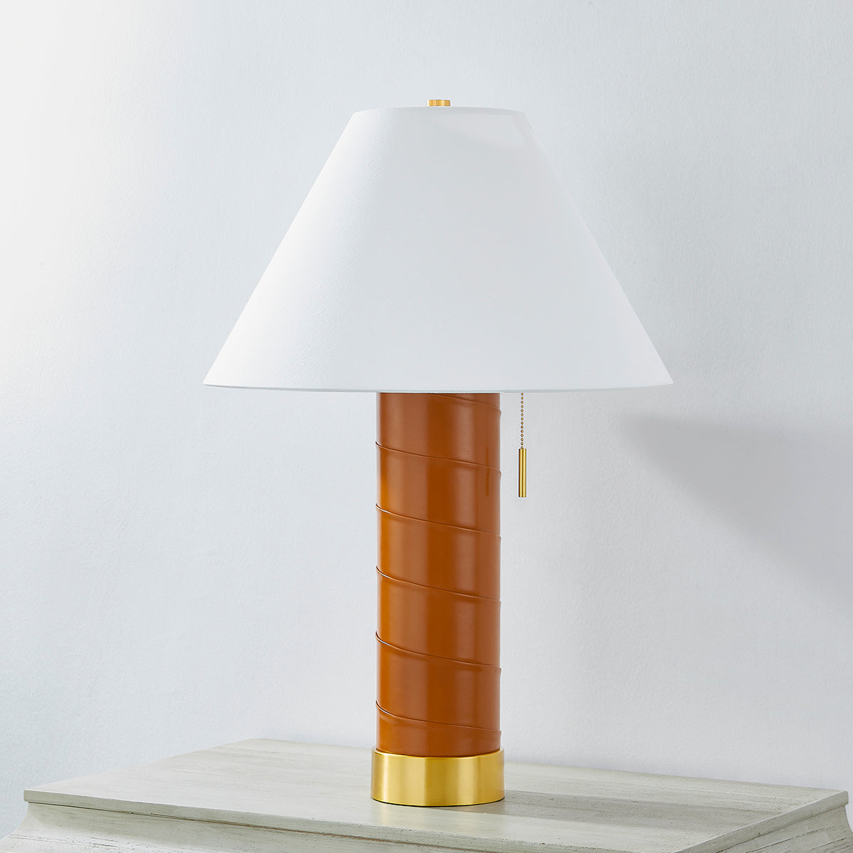 Hudson Valley Norwalk Table Lamp Aged Brass detail view 1