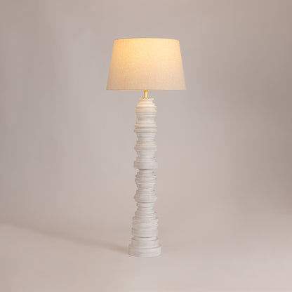 Hudson Valley Wayzata Floor Lamp Aged Brass/ Ceramic Gloss Ivory detail view 2