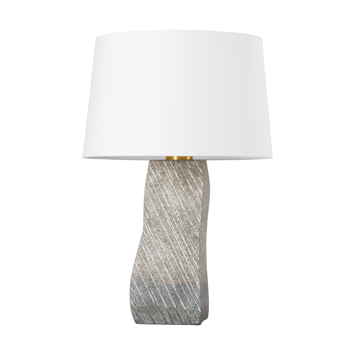 Hudson Valley Raiden Table Lamp Aged Brass/Ceramic Windswept White