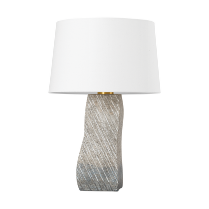 Hudson Valley Raiden Table Lamp Aged Brass/Ceramic Windswept White