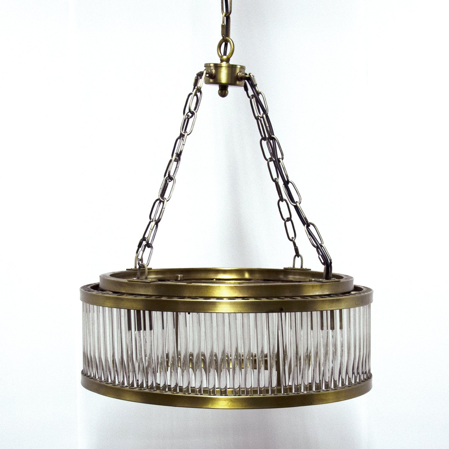 Noir Petronas Chandelier Antique Brass