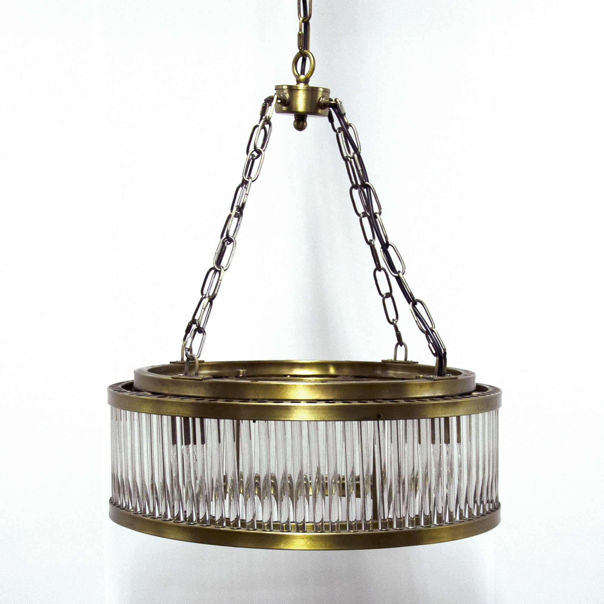 Noir Petronas Chandelier Antique Brass