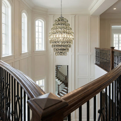 Noir Illumination Chandelier Chrome styled in an interior setting
