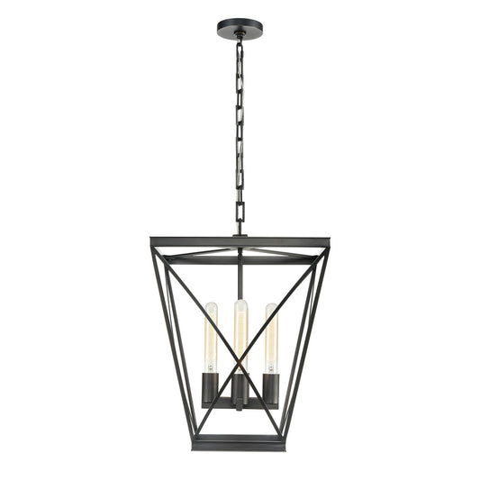Alora Lighting Lattice 4 Light Pendant Urban Bronze