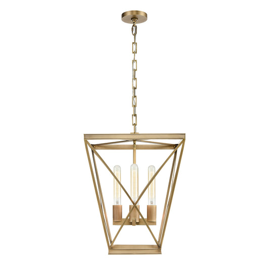 Alora Lighting Lattice 4 Light Pendant Vintage Brass