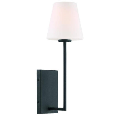 Crystorama Lena 1 Light Wall Sconce Black Forged