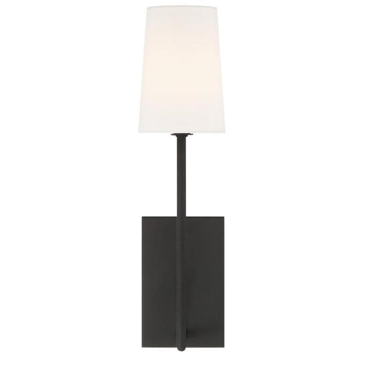 Crystorama Lena 1 Light Wall Sconce Black Forged