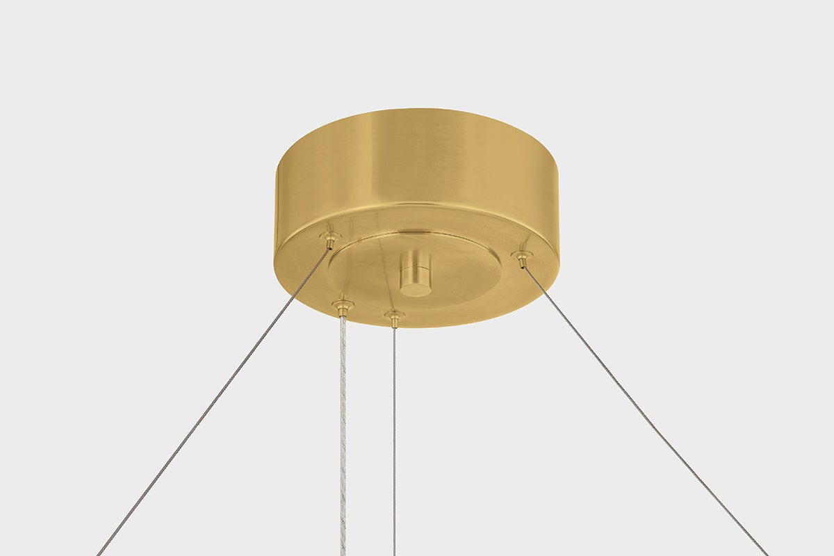 Corbett Linus Chandelier Vintage Brass Detail 2