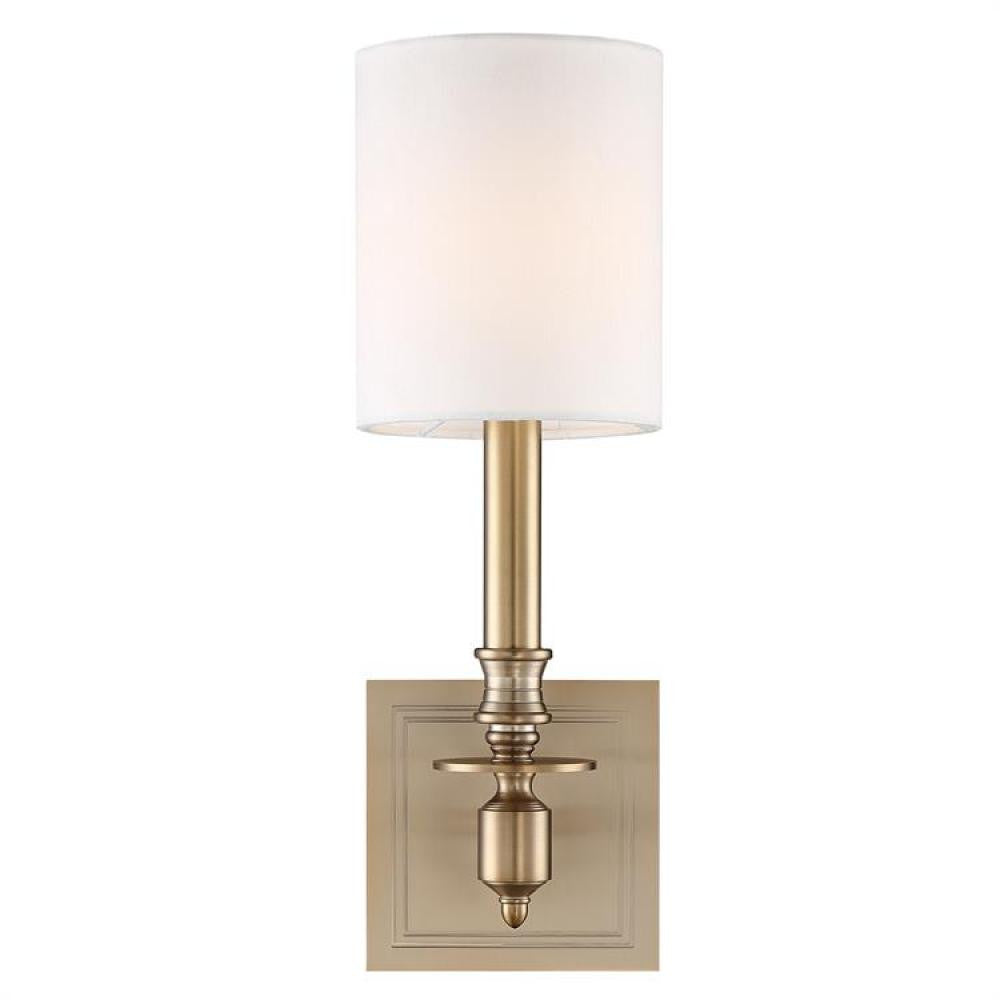 Crystorama Lloyd Wall Sconce Aged Brass