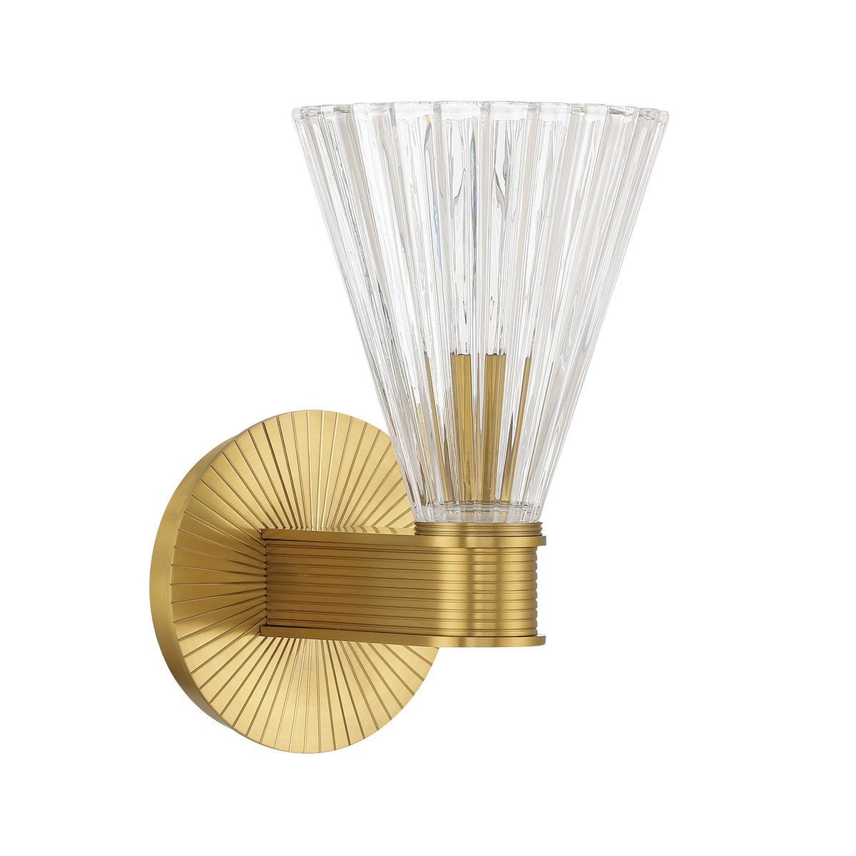 Crystorama Lotus 5.5" 1-Light Wall Sconce Luxe Gold - detail