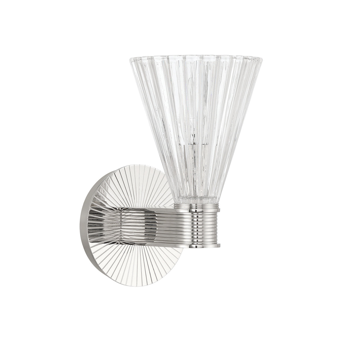 Crystorama Lotus 5.5" 1-Light Wall Sconce Polished Nickel - detail